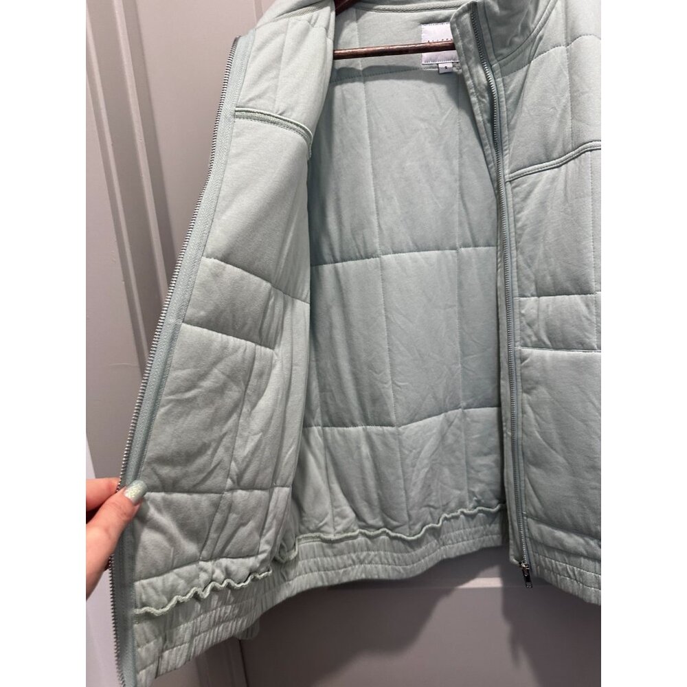 ALLFENIX Quilted Zip Jacket Small Sage Green Puffer 100% Cotton Australia - Picture 4 of 7